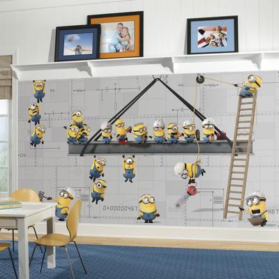 Minions at Work XL Chair Rail Prepasted Mural by RoomMates
