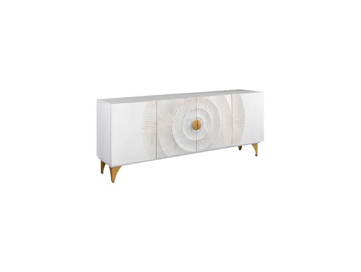 Grosses Massivholz Sideboard „Brilliant Sunset“ Mangoholz Weiss Invicta Interiors