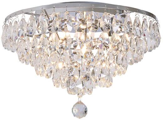 BHS Elsa Crystal Diamond Effect Flush Ceiling Lamp