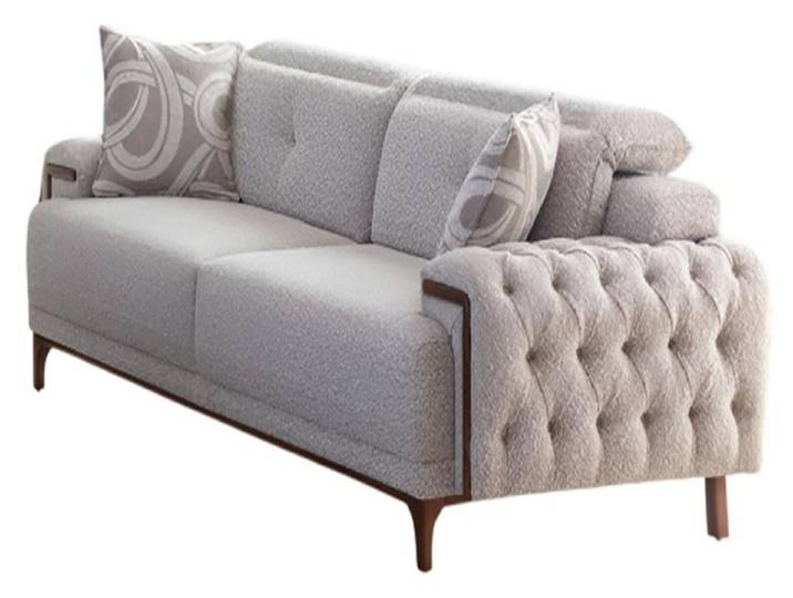 Xlmoebel 3-Sitzer Graue Polstercouch mit USB-Anschluss und 2 Musikboxen, 3-Sitzer 1 Teile, Made in Europa
