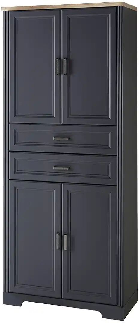 Höffner Aktenschrank  Varese ¦ schwarz ¦ Maße (cm): B: 86 H: 204 T: 38.0