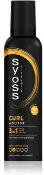 Syoss Curl Mousse mousse para fixação natural 250 ml. Curl Mousse