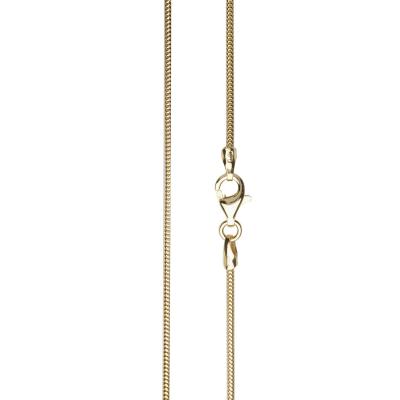 Silberkette OSTSEE-SCHMUCK "- Schlange 1,2 mm - Silber 925/000, vergoldet -" Gr. 60, gold (goldfarben, gelb), Halsketten, Damen, 60, Silber 925 (Sterlingsilber), Silberkette