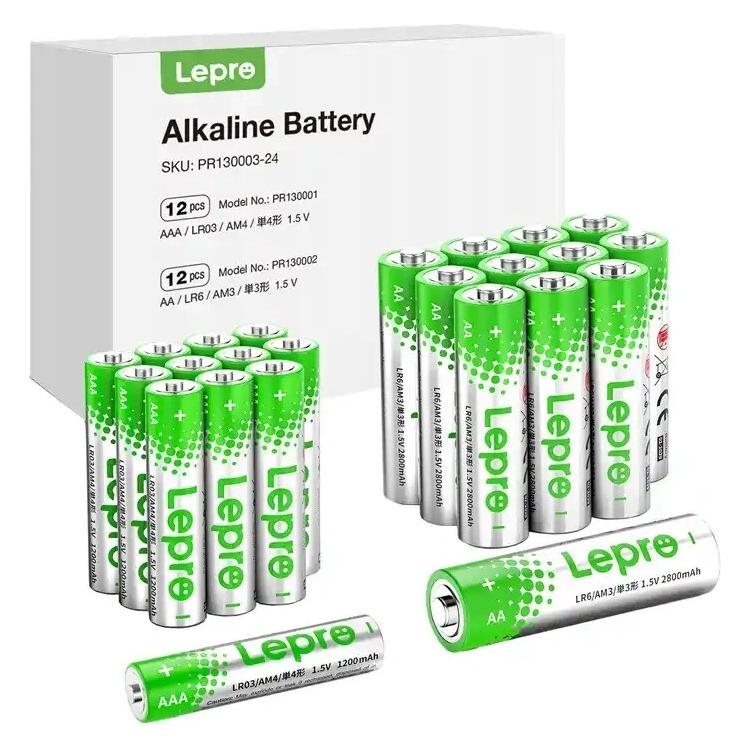 Philips LEPRO 130003-24 AA/AAA-Alkalibatterien, 24er-Pack (24 Stk., AA, AAA) (PR130003-24)