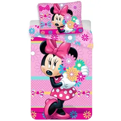 Tinisu, Kinderbettwäsche, Minnie Maus Bettwäsche - weiche Baumwolle 140x200 cm Kissen und Decke (140 x 200 cm, 90 x 70 cm)