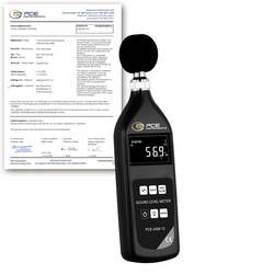 PCE Instruments Schallpegel-Messgerät kalibriert (ISO) PCE-ASM 10-ICA 20 - 130 dB 20 Hz - 8000 Hz