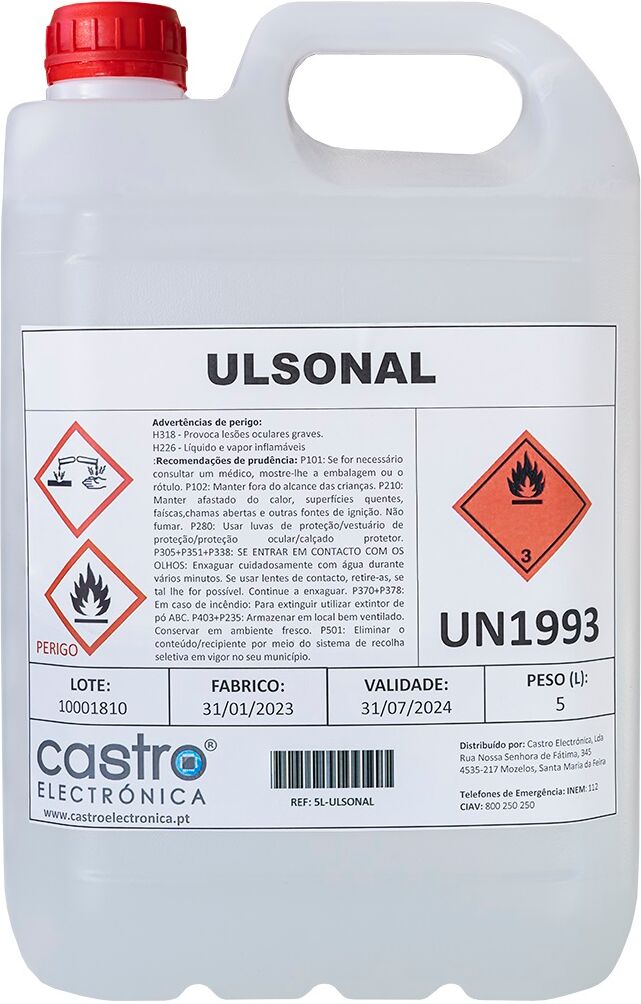 PROFTC Liquido Limpeza Concentrado p/ Aparelhos de Limpeza Ultra-Sons (5L)