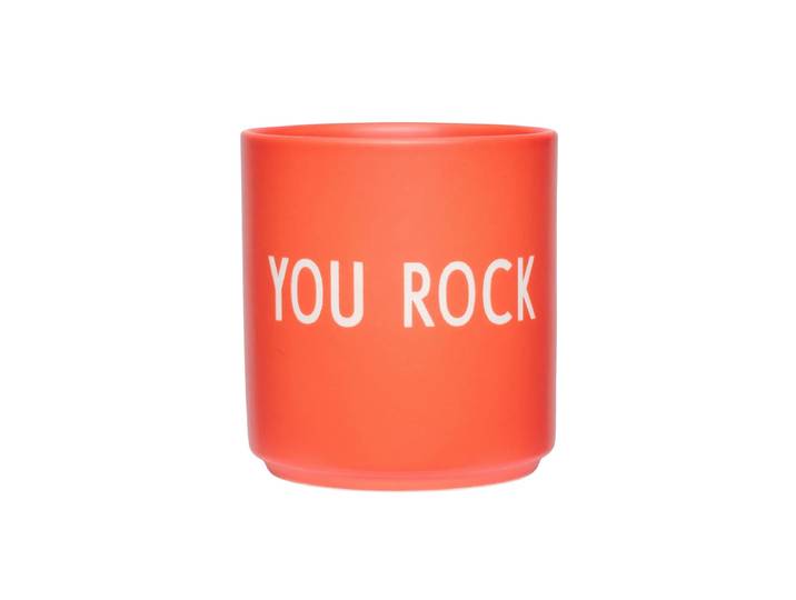 Design Letters - AJ Favourite Porzellan Becher, You Rock / red