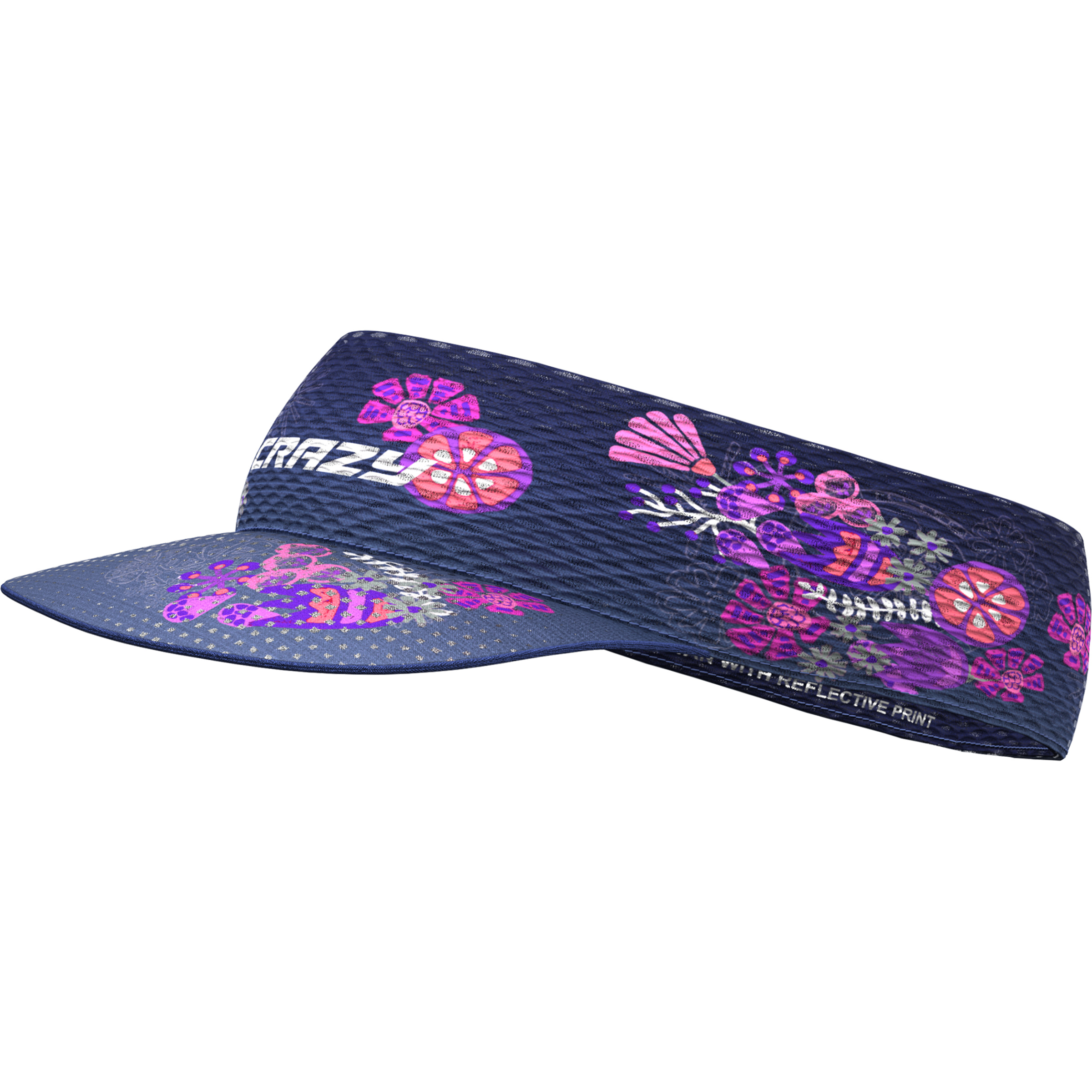 Crazy Pacman Visor Cap Basecaps lila Trailrunning | Laufen Elastisch
