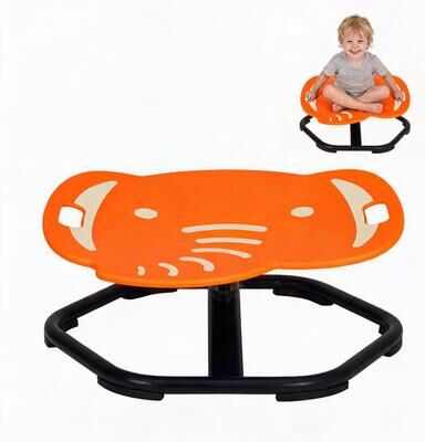 Garvee Glow in the Dark Elephant Kids Sensory Spinning Chair Orange Blue