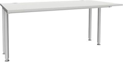 Schäfer Shop Genius Schreibtisch MODENA FLEX, Breite 1600 mm, beidseitig verkürzt, lichtgrau