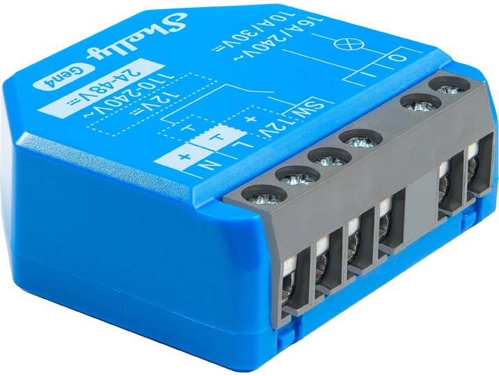 Shelly · Unterputz·\ 1 Gen4\ · Relais· max 16A· 1 Kanal· WLAN· Matter· Zigbee· (Shelly_1_Gen4)