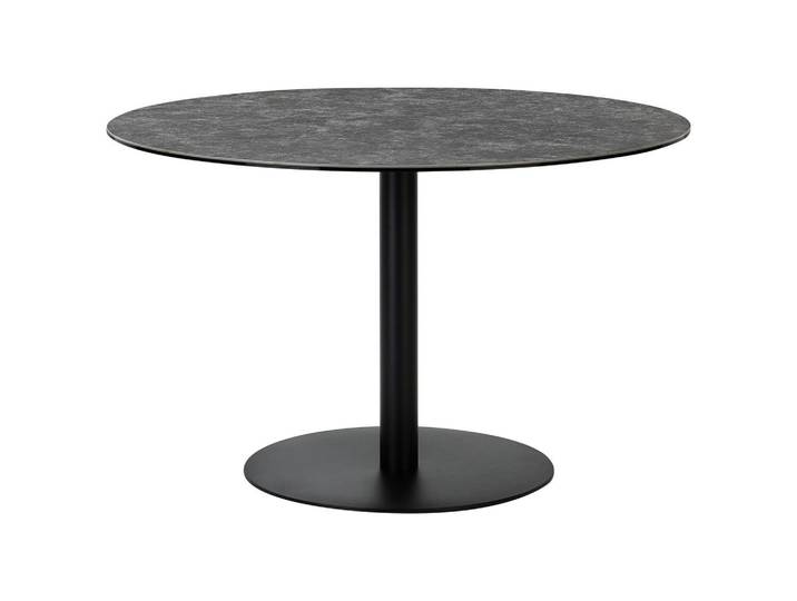 Livetastic Esstisch, Schwarz, Dunkelgrau, Metall, Keramik, rund, Bodenplatte, 120x74x120 cm, Esszimmer, Tische, Esstische, Esstische rund