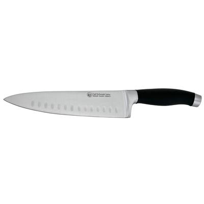 Kochmesser CARL SCHMIDT SOHN "SHIKOKU, 17 cm, Edelstahl rostfrei", schwarz, Klingenlänge 17cm, Edelstahl, Kunststoff, Kochmesser, Kochmesser, mit Kullenschliff