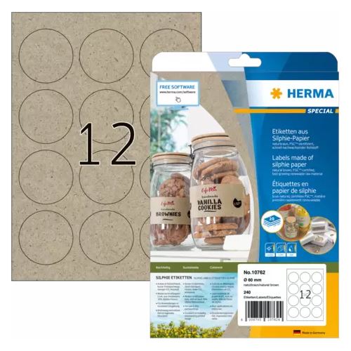 HERMA Etiketten Silphie A4 20 Blatt 60mm Rund