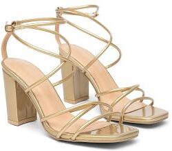 LightInthebox Women's Nude Block Heel Sandals - Elegant Strappy Kit, Ideal for Mothers Attending City Weddings