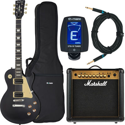 Harley Benton SC-400 SBK Marshall Bundle Satin Black