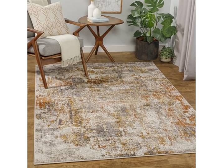 Livabliss Jeevika Tervel Abstrakter Teppich, 160x213 cm, Orange