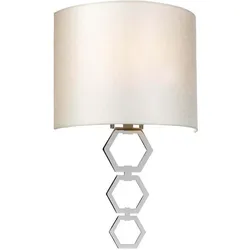 Elstead Lighting, Deckenleuchte, Clark Wandleuchte E27 Medium Poliertes Chrom Elfenbeinfarbe (E27)