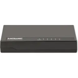 Intellinet 5-Port Gigabit Ethernet Switch (5 Ports), Netzwerk Switch, Rot