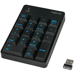 LogiLink Kabelloses Funk Keypad 2,4 GHz Schwarz
