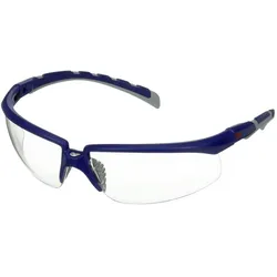 3M Solus 2000 Schutzbrille, blau/graue Bügel, kratzfest+ (K), klare Scheibe, winkelverstellbar, S2001ASP-BLU-EU