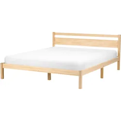 BETT mit Lattenrost 160/200 Kiefernholz Hellbraun Mercurer