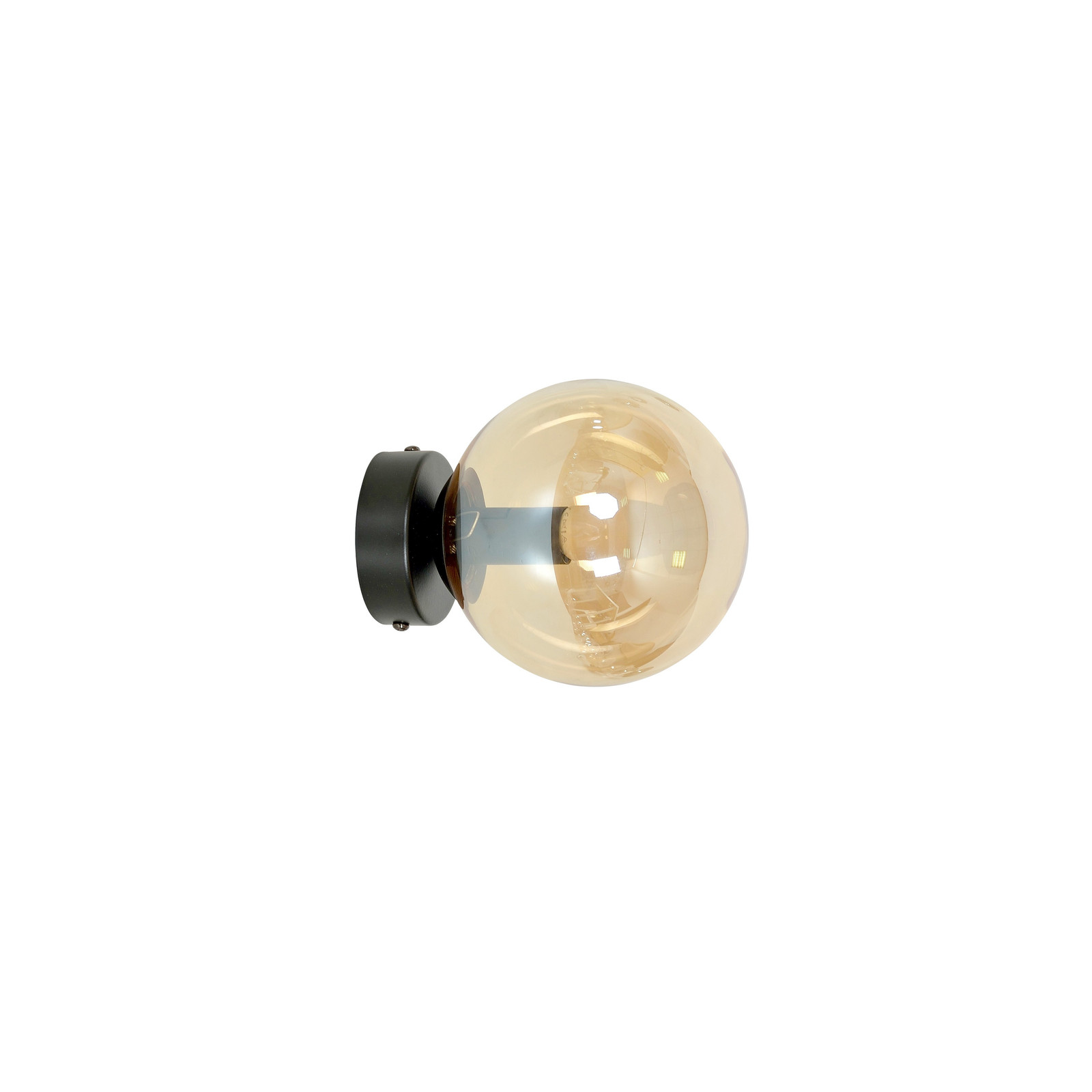 Emibig ROSSI K1 Kinkietlamp, zwart/lichtbruin, wandlamp voor woonkamer en slaapkamer