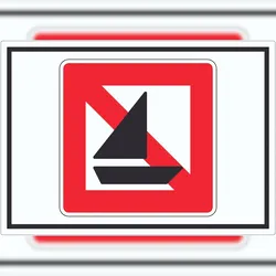 HB-Druck Segelboote verboten Symbol Segeln verboten A0 (841x1189mm)