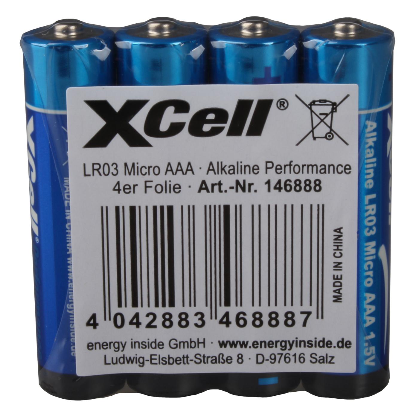 Hückmann Batterie 1,5V Micro AAA (4 Stk., AAA) (146888)