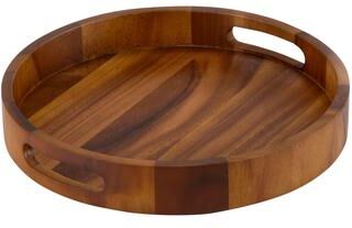 Kalmar Home "Round Serving Tray - 17"" - Solid Bottom"