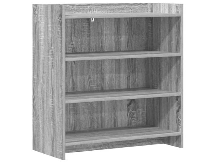 PUGYNBK Anrichte Sonoma Grau, 75 x 36 x 80 cm, technisches Holz 3 Regale, geräumige Aufbewahrung, robuste Struktur, einfache Reinigung, einfache Montage