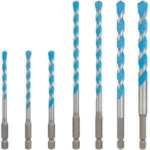 Bosch Bohrer Expert HEX-9 MultiConstruction, 2608902371, 7-teiliges Set, 5 - 10 mm, Beton, Fliesen, Stahl