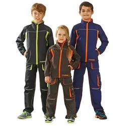 Wetter- und Kälteschutz-Softshelljacke Junior 6132 oliv/orange, Größe 146/152 - orange - 146/152