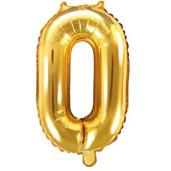 Folienballon gold Zahl 0