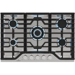 Turbocast Gaskochfeld   304er Edelstahl   5 Brenner   Profi-Gusseisenhalter   Wok-Brenner
