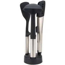 Joseph Joseph Küchenutensilien-Set mit Ständer Elevate Fusion, Kochbesteck, Schwarz