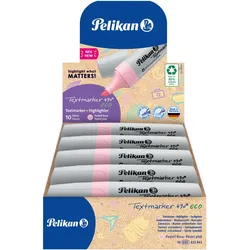 Pelikan, Marker, Textmarker 490 eco 10 Stück in FS Pastell-Rosa (10x)
