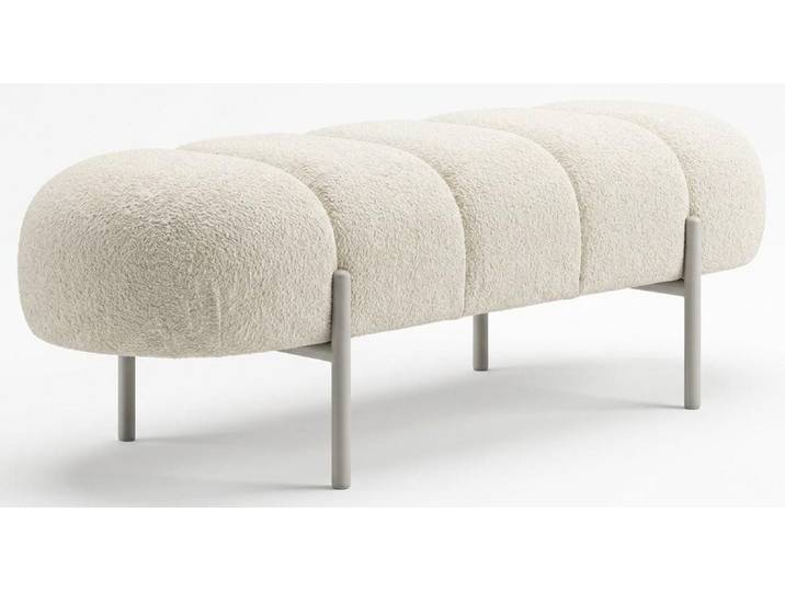 JVmoebel Bettbank Bank modern beige komfortabel bequem Schlafzimmer praktisch (1-St., 1-tlg)
