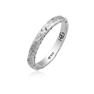 Silberring HAZE & GLORY "Ring Bandring - Zion Schmales Design 925 Silber" Gr. 64, silber, Fingerringe, Herren, 64, Silber 925 (Sterlingsilber), Silberring