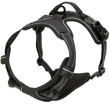 Universal Stock Premium Leather Dog Harness And Leash Set For Small & Medium Dogs black