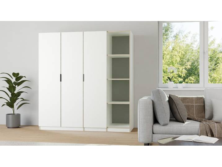 Schlafzimmer-Kleiderschrank nach Maß Premium Dekore Weiß Multiplex Kante