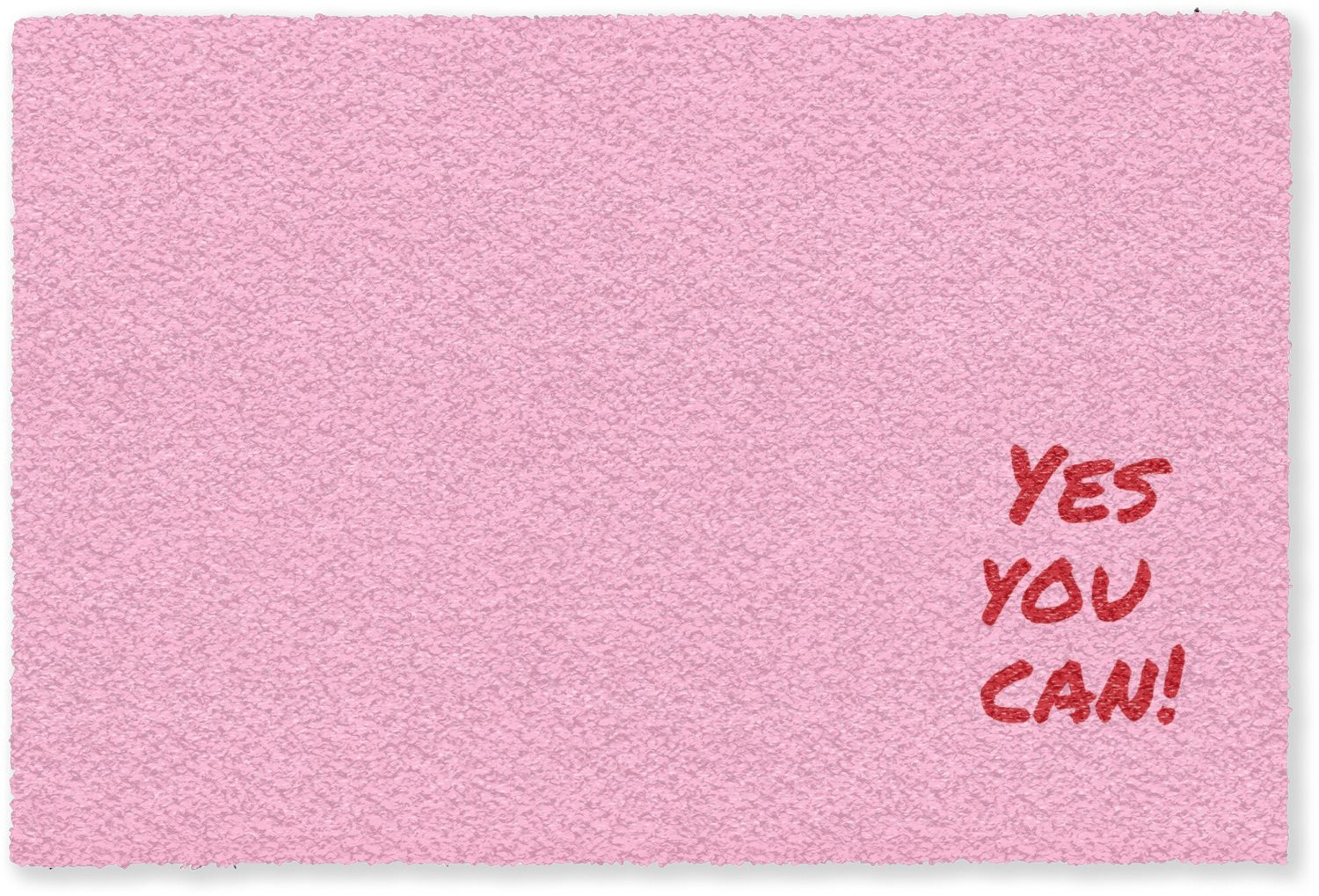 MuchoWow Deurmat Yes you can do it - Rood/Roze - Binnenmat - 180 x 120 cm