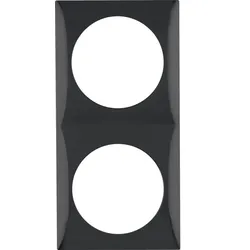 Berker 918262510 Rahmen 2fach Integro Flow schwarz glänz