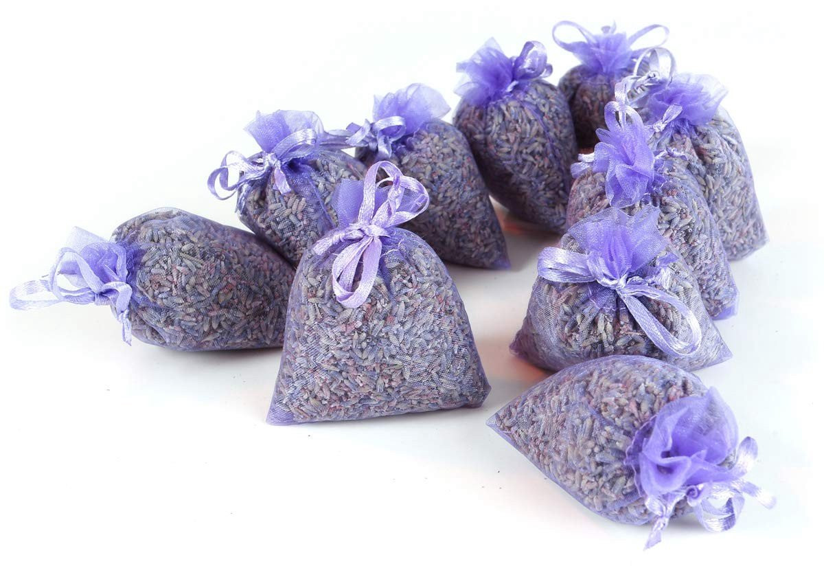 Dailygoods Lavendelzakjes 10 stuks - Biologische Lavendel - Organza Geurzakjes voor de Kledingkast