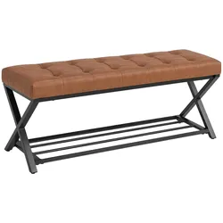 SCHUHBANK Kunstleder Kohlenstoffstahl Braun