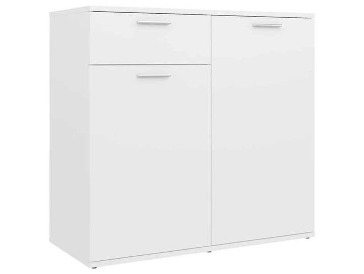 NOUVEAU Placard de rangement - Buffet de Cuisine - Armoire Bas vitrine - blanc - 80x36x75cm - Bois d'ingénierie 93726