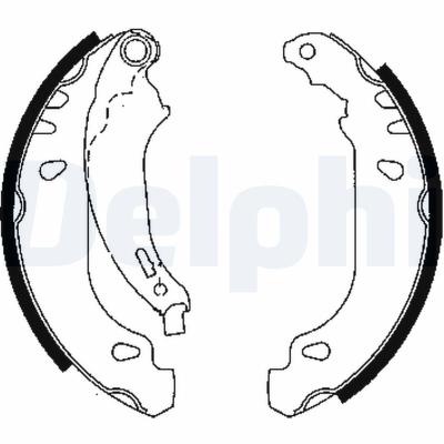 DELPHI Bremsbackensatz LS1848 für Peugeot