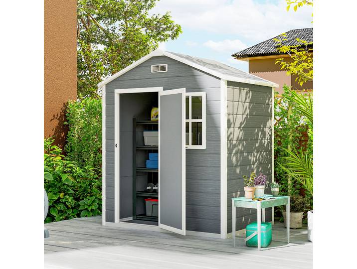 Outsunny Abri de Jardin 1,9m² Toit Pente Porte Verrouillable