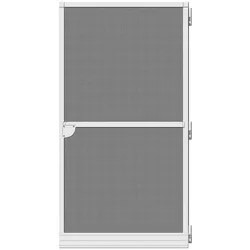 Schellenberg, Fliegengitter, Moskitonetz Tür Fiberglas Aluminium Weiss (100 x 210 cm)